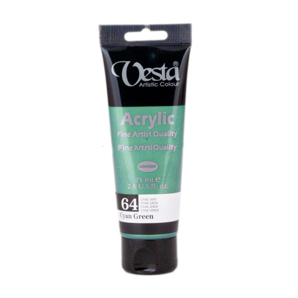 رنگ اکریلیک وستا کد cyan green) 64) بوک کلاب ایران 1