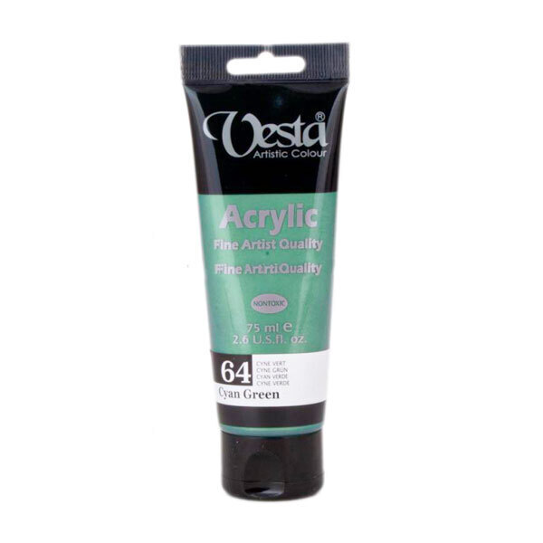  رنگ اکریلیک وستا کد cyan green) 64) بوک کلاب ایران 1 