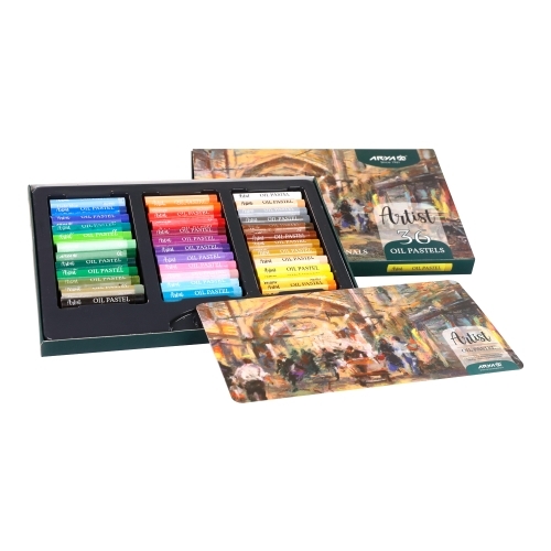  پاستل روغنی 36 رنگ جعبه مقوایی آریا آرتیست بوک کلاب ایران2 