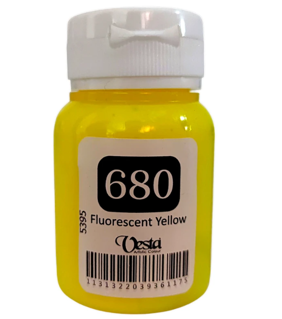 رنگ پارچه وستا کد 680 (Fluorescent yellow) حجم 60 میل بوک کلاب ایران 1