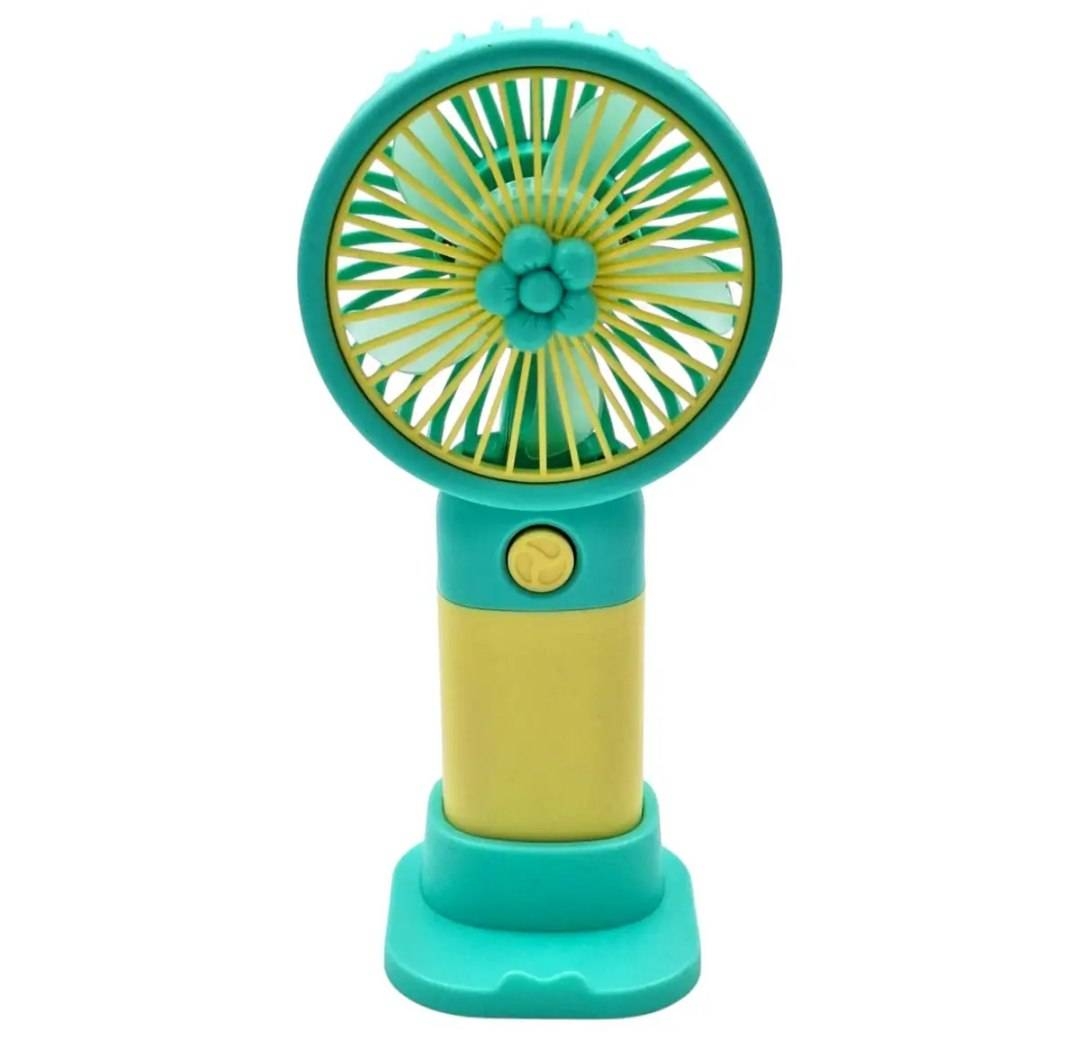  پنکه دستی و رومیزی شارژی رنگ فیروزه ای مدل (HF002) | MINI FANS بوک کلاب ایران 1 