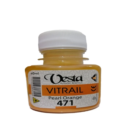 رنگ ویترای وستا کد 471 (Pearl Orange) حجم 40 میلی لیتر | VESTA بوک کلاب ایران 1