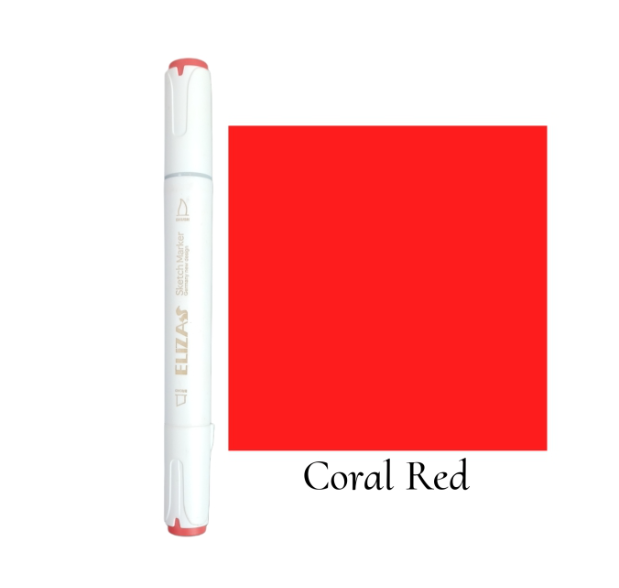  ماژیک دوسر برند الیزا کد 12 (Coral red) بوک کلاب ایران 1 