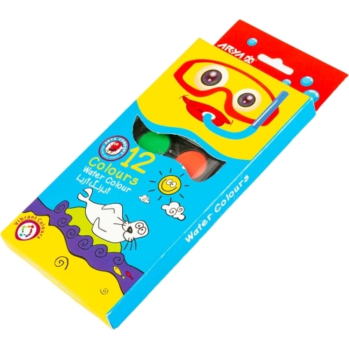  آبرنگ ۱۲ رنگ طرح کمان کوچک آریا بوک کلاب ایران 2 