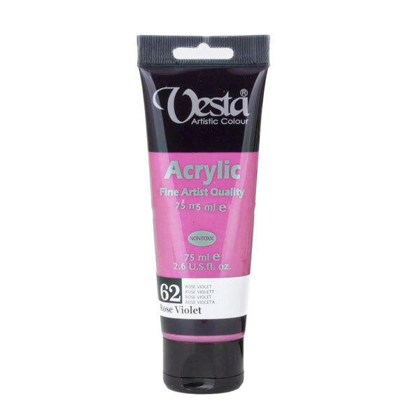  رنگ اکریلیک متالیک وستا کد rose violet) 62) بوک لاب ایران 1 