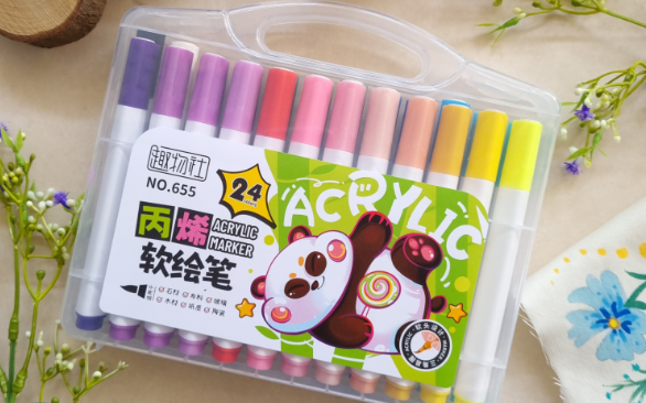  ماژیک براش اکریلیک 24 رنگ پاندا | ACRYLIC MARKER بوک کلاب ایران 1