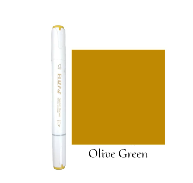  ماژیک دوسر برند الیزا کد 41 (Olive green) | ELIZA بوک کلاب ایران 1 