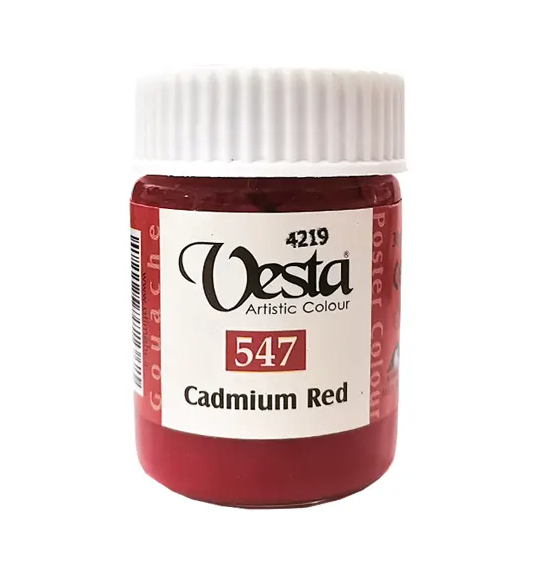  رنگ گواش وستا کد 547 (CadmiumRed) حجم 30 میل | vesta بوک کلاب ایران 1 