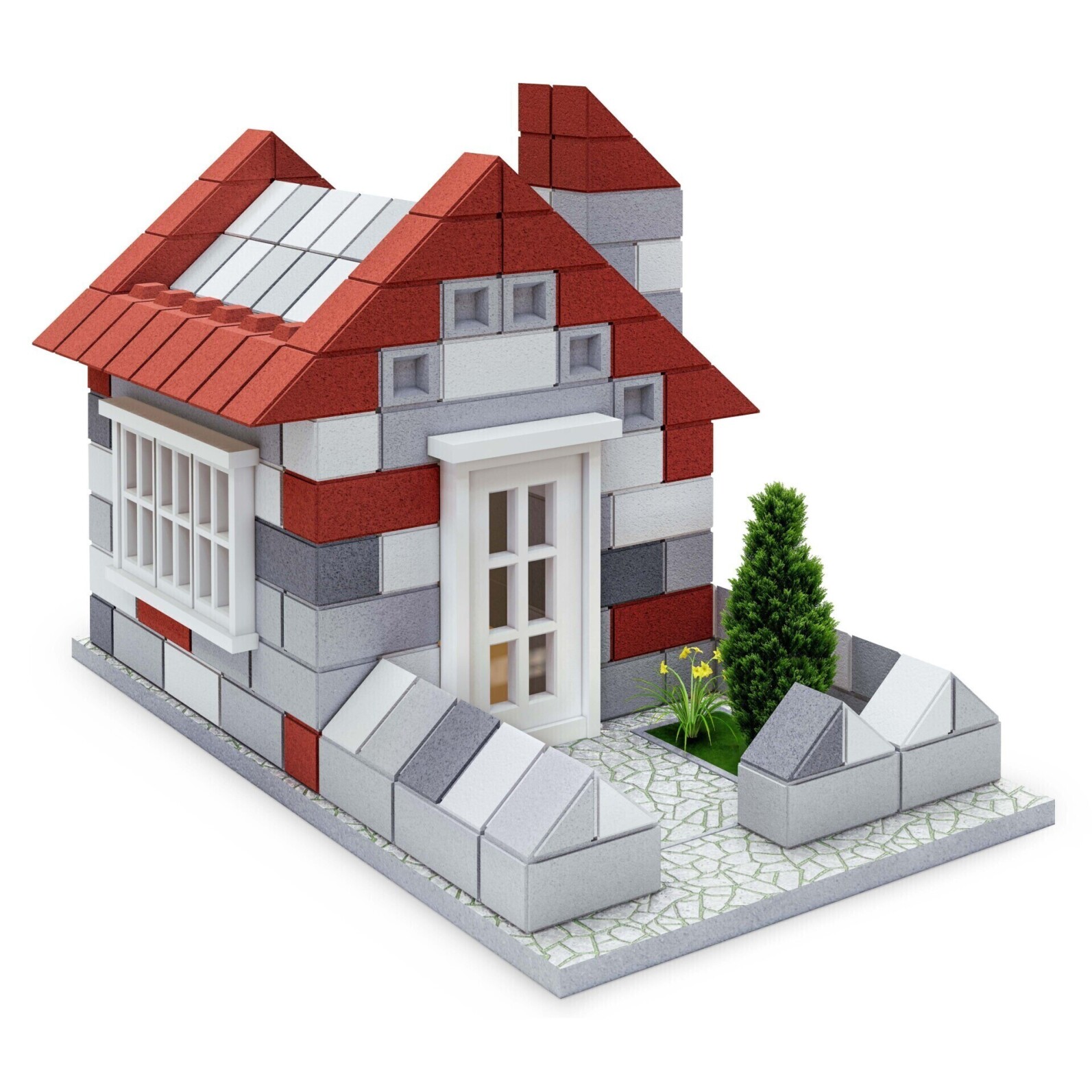  کیت ساختنی Eshel مدل ویلای شومینه‌ای 1:12 بوک کلاب ایران 