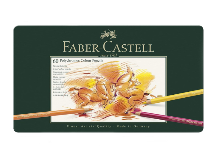  مداد رنگی 60 رنگ فابر کاستل مدل پلی کروم جعبه فلزی | Polychromos بوک کلاب ایران 1 