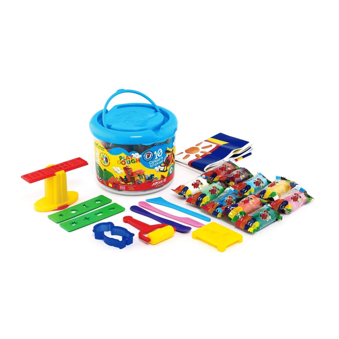 خمیر بازی سطلی ۱۰ رنگ آریا بوک کلاب ایران