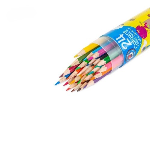  مداد رنگی 24 رنگ مدل استوانه‌ای آریا بوک کلاب ایران 