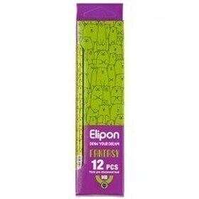 الیپون - مداد مشکی فانتزی گرد طرح BOBO بسته 12 عددی کد 1712 بوک کلاب ایران 2