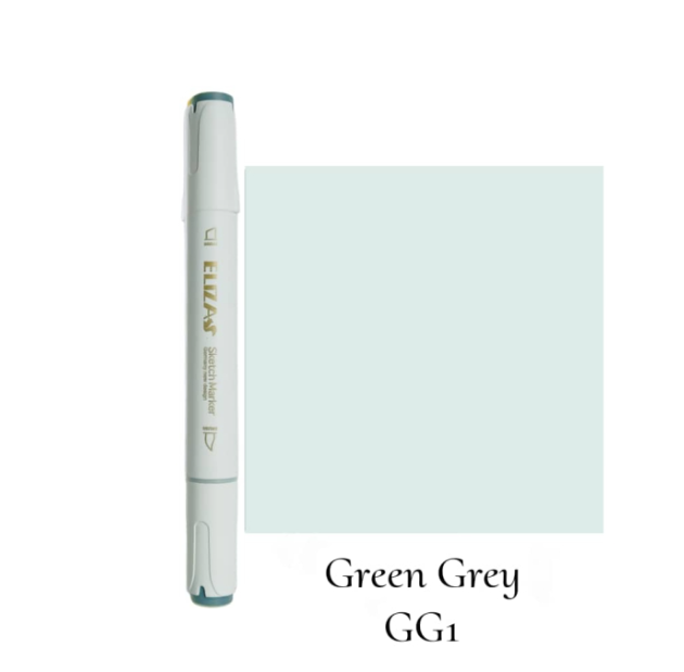  ماژیک دوسر برند الیزا ( Green grey) | ELIZA GG1 بوک کلاب ایران 1 