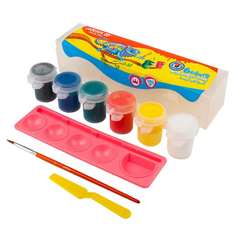 گواش ۶ رنگ مدل پیوسته بزرگ آریا بوک کلاب ایران