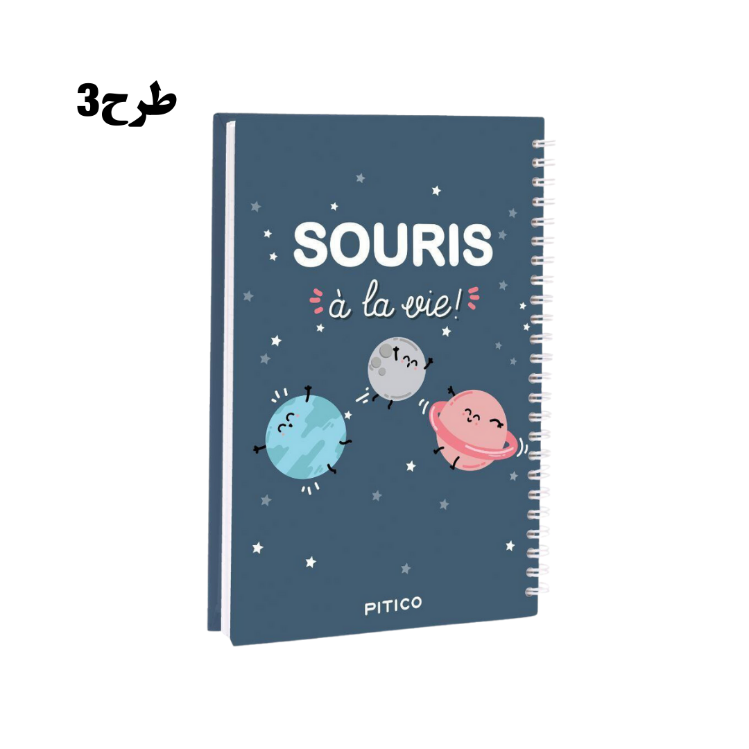  دفتر جلد سخت 100 برگ پیتیکو سری فرانسه ( کد 522 ) بوک کلاب 5 