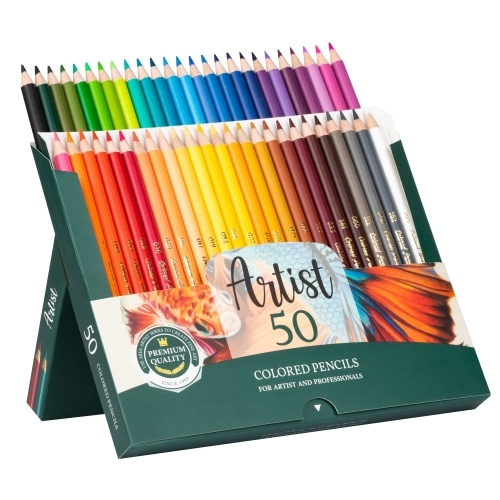  مداد رنگی 50 رنگ جعبه مقوایی آریا آرتیست بوک کلاب ایران1 