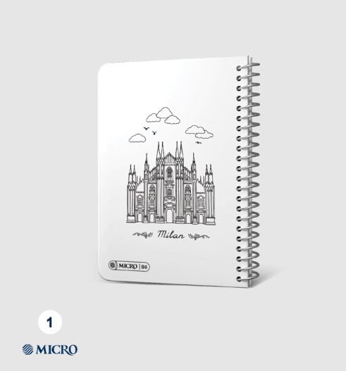 دفترچه سیمی طلقی میکرو سایز (B6) 100 برگ لوکس | MICRO بوک کلاب ایران 1