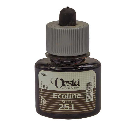 رنگ اکولین وستا کد 251 (Sepia) حجم 40 میل بوک کلاب ایران 1