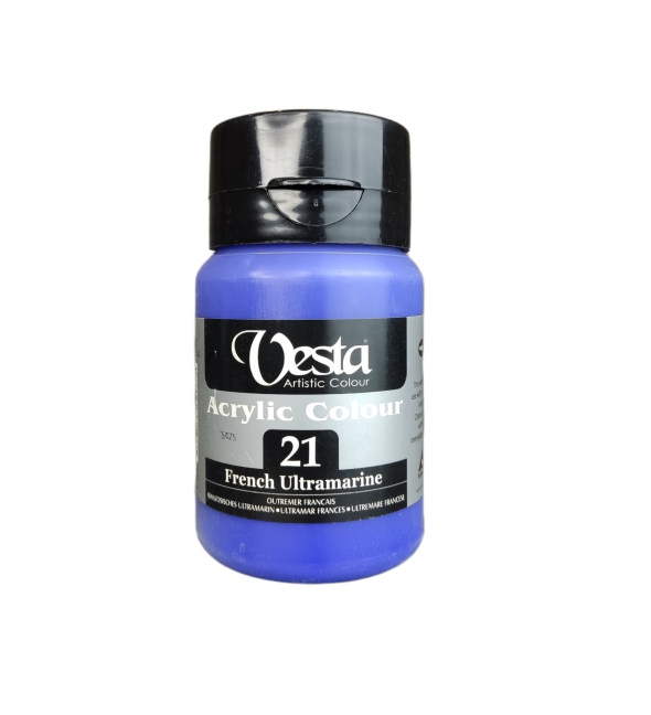  رنگ اکریلیک وستا کد 21 ( French Ultramarine) حجم 250 میل بوک کلاب ایران 1 