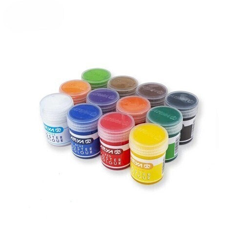  گواش ۱۲ رنگ مدل جعبه مقوائی آریا بوک کلاب ایران 