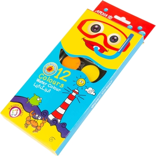  آبرنگ 12 رنگ طرح کمان بزرگ آریا ب.ک کلاب ایران 2 