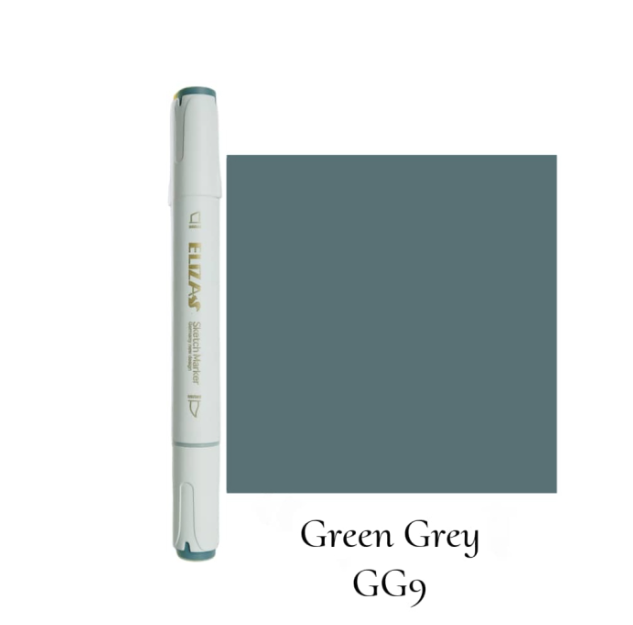  ماژیک دوسر برند الیزا (green gray) | ELIZA GG9 بوک کلاب ایران 1 