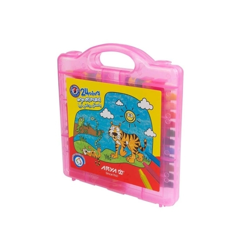  پاستل 24 رنگ روغنی آریا مدل کیفی پلاستیکی بوک کلاب ایران 3 