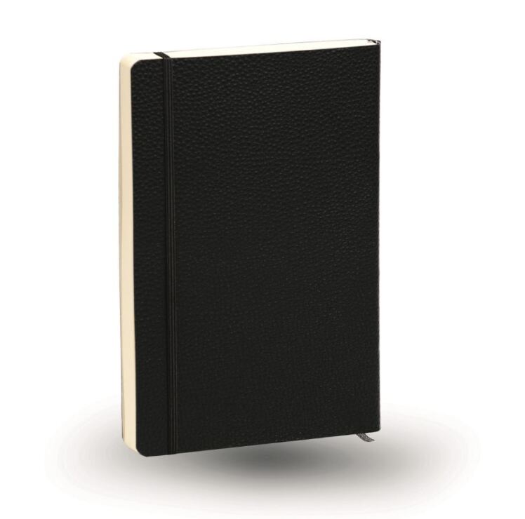 دفتر خط دار 112 برگ جلد چرمی مدل آرشه آراد | طرح مشکی 1 بوک کلاب ایران 1