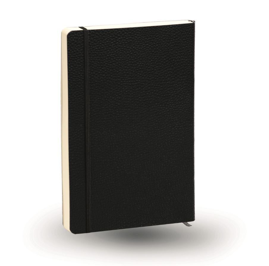  دفتر خط دار 112 برگ جلد چرمی مدل آرشه آراد | طرح مشکی 1 بوک کلاب ایران 1 