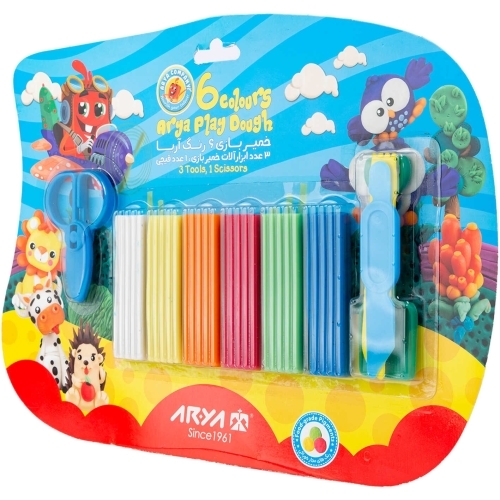  خمیر بازی ۶ رنگ آریا مدل وکیومی بوک کلاب ایران 2 