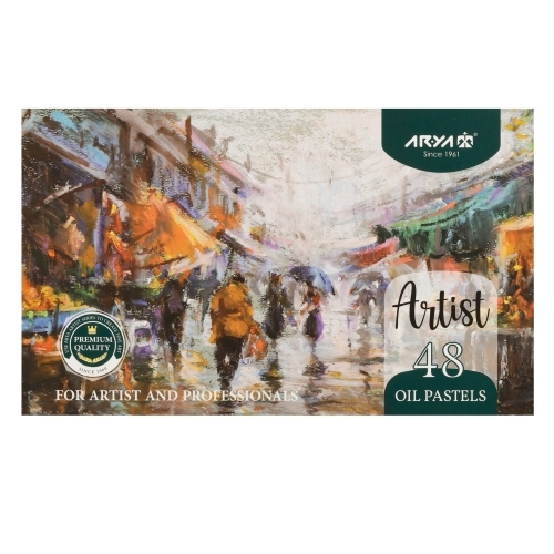  پاستل روغنی 48 رنگ جعبه مقوایی آریا آرتیست بوک کلاب ایران 