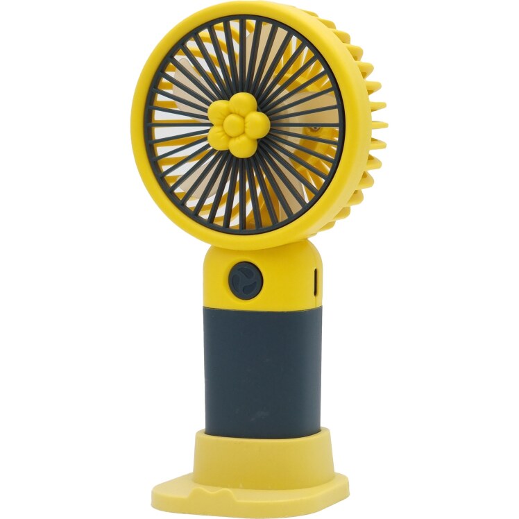 پنکه دستی و رومیزی شارژی رنگ زرد مدل (HF002) | MINI FANS بوک کلاب ایران 1