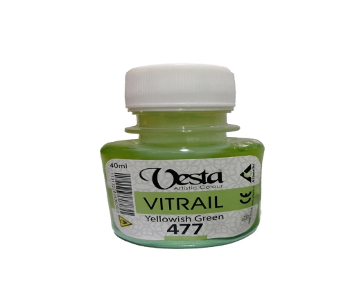 رنگ ویترای وستا کد 477 (Yellowish Green) حجم 40 میلی لیتر | VESTA بوک کلاب ایران 1
