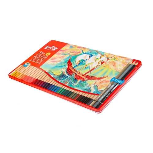  مداد رنگی ۳+۳۶ رنگ جعبه فلزی آریا بوک کلاب ایران 3 