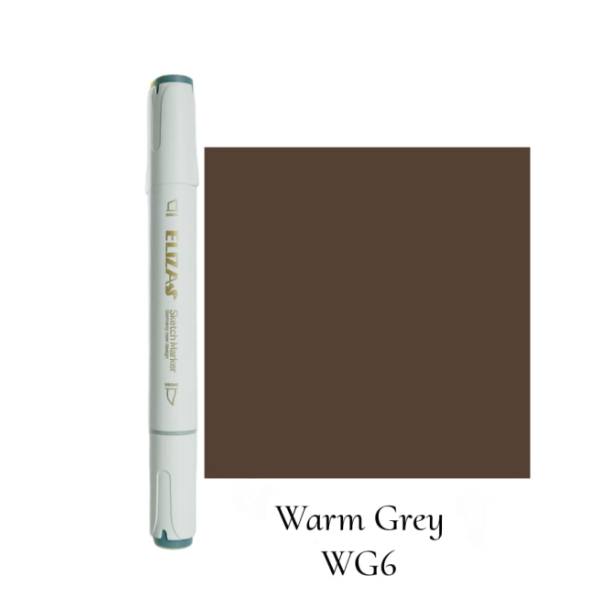  ماژیک دوسر برند الیزا (Warm grey) | ELIZA WG6 بوک کلاب ایران 1 