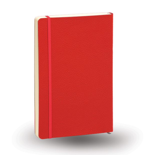 دفتر خط دار 112 برگ جلد چرمی مدل آرشه آراد ( 14*21) رنگ قرمز بوک کلاب ایران 1