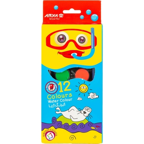  آبرنگ ۱۲ رنگ طرح کمان کوچک آریا بوک کلاب ایران 3 