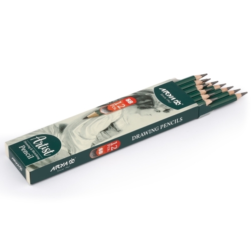  بسته 12 تایی مداد B8 طرح مقوایی آریا آرتیست بوک کلاب ایران3 