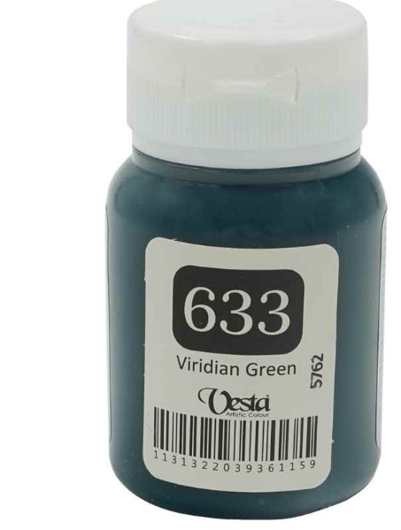 رنگ پارچه وستا رنگ (Viridian Green) کد 633 حجم 60 میل بوک کلاب ایران 1