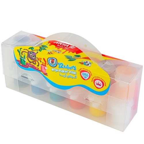  گواش ۱۲ رنگ مدل پیوسته بزرگ آریا بوک کلاب ایران4 