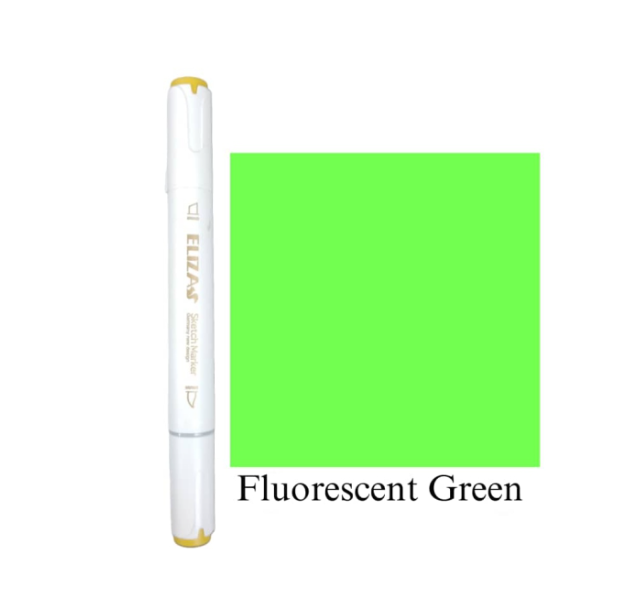  ماژیک دوسر برند الیزا کد 124 (Fluorescent green) | ELIZA بوک کلاب ایران 1 