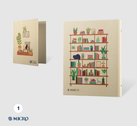  دفتر کرافت کلاسوری قفل پلاستیکی میکرو جلد سخت سایز (21*28) | MICRO بوک کلاب ایران 1 