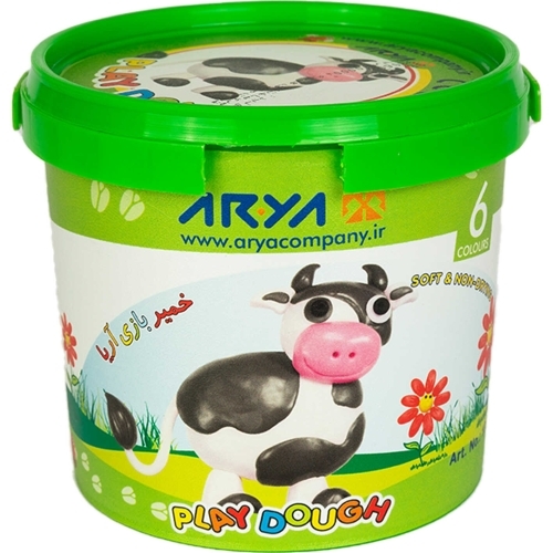  خمیر بازی 6 رنگ آریا سطلی مدل IML بوک کلاب ایران 
