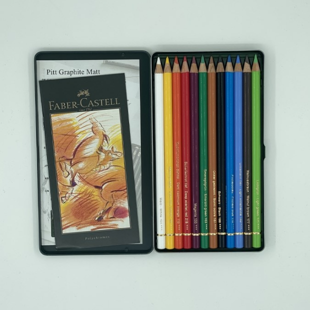  مداد رنگی 12 رنگ فابر کاستل مدل پلی کروم | Polychromos بوک کلاب ایران 2 