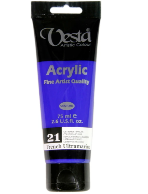  رنگ اکریلیک وستا کد 21 (French Ultramarine) بوک کلاب ایران 1 