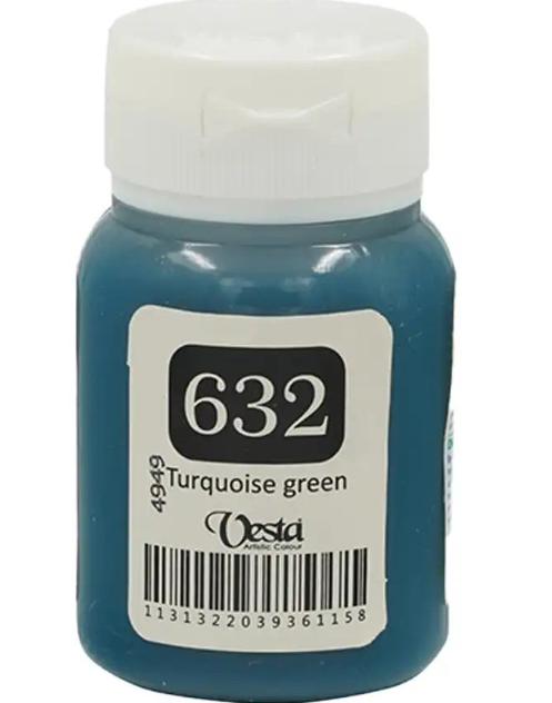  رنگ پارچه وستا کد 632 (Turquoise Green) حجم 60 میل بوک کلاب ایران 1 