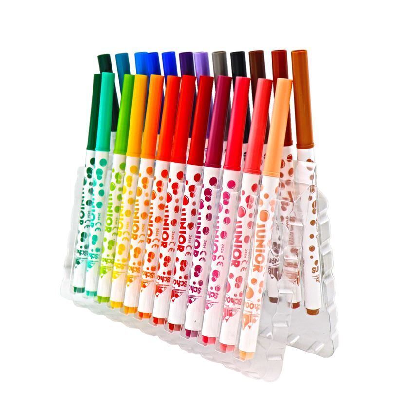  ماژیک رنگ آمیزی قابل شستشو 24 رنگ اسکول فنس (schoolfans) بوک کلاب ایران 