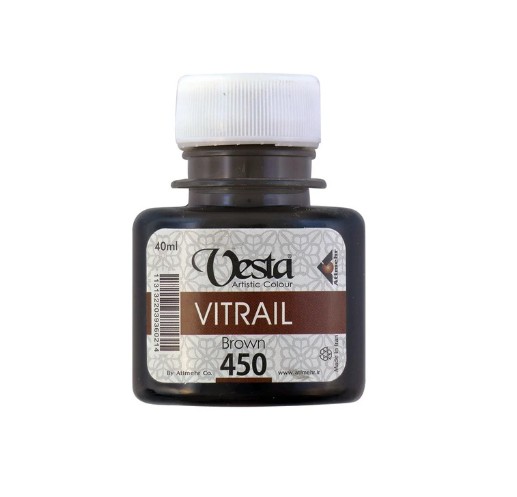 رنگ ویترای وستا کد 450 (Brown) حجم 40 میلی لیتر | VESTA بوک کلاب ایران 1