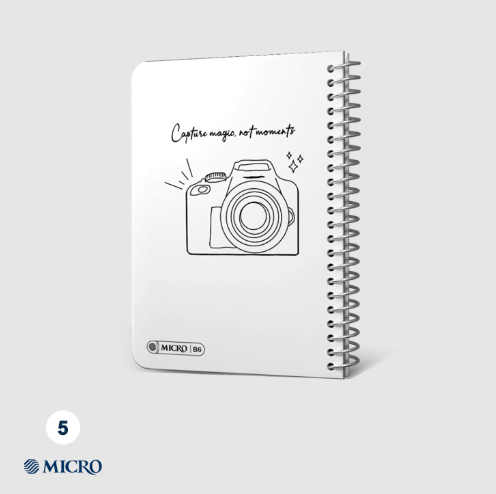  دفترچه سیمی طلقی میکرو سایز (B6) 100 برگ لوکس | MICRO بوک کلاب ایران 6 